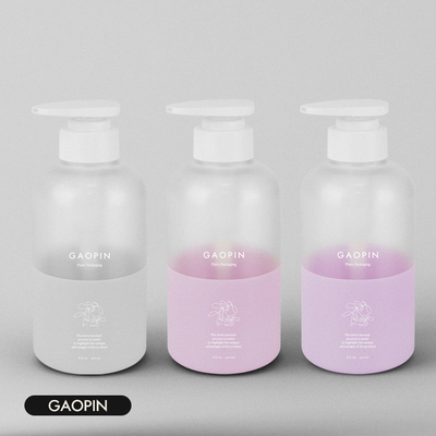 garrafa de empacotamento feita sob encomenda da bomba da loção da lavagem do corpo de Skincare da garrafa plástica do animal de estimação 400ml