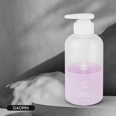 garrafa de empacotamento feita sob encomenda da bomba da loção da lavagem do corpo de Skincare da garrafa plástica do animal de estimação 400ml