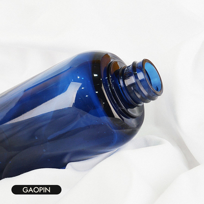 Empacotamento azul luxuoso da loção do corpo do PCR da garrafa 130ml do champô e do condicionador