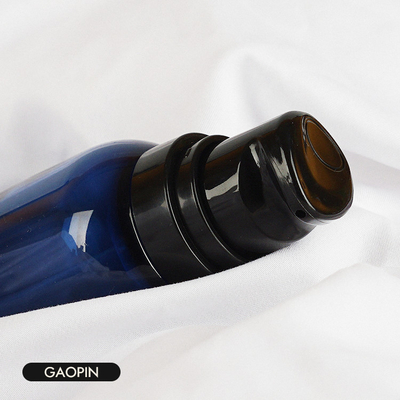 Empacotamento azul luxuoso da loção do corpo do PCR da garrafa 130ml do champô e do condicionador