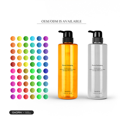 Frascos transparentes de loção de lavagem corporal de plástico para animais de estimação de 500 ml personalizados
