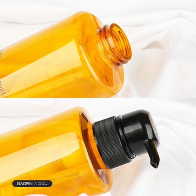Frascos transparentes de loção de lavagem corporal de plástico para animais de estimação de 500 ml personalizados
