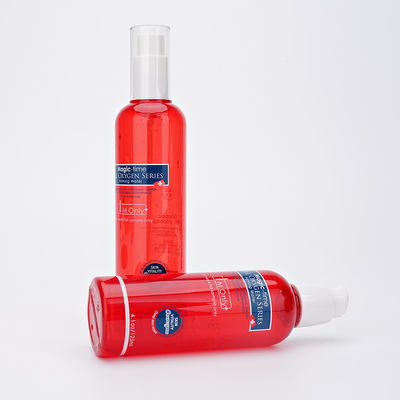 garrafa plástica plástica vermelha da loção do pulverizador PETG da bomba dos cuidados com a pele da cara de 60ml 125ml 150ml
