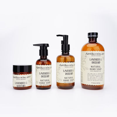 Garrafas plásticas cosméticas Amber Skincare Packaging 40ml 50ml 100ml 150ml 200ml 500ml