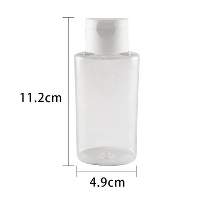 O gel vazio claro do Sanitizer da mão de Flip Cap Cosmetic Plastic Bottles engarrafa 60ml 100ml
