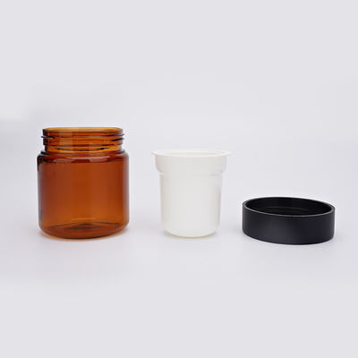 50g 30g Amber Cream Jars, frasco do removedor da composição com tampão de parafuso