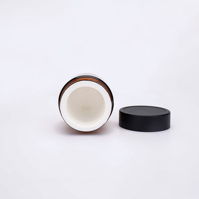 50g 30g Amber Cream Jars, frasco do removedor da composição com tampão de parafuso