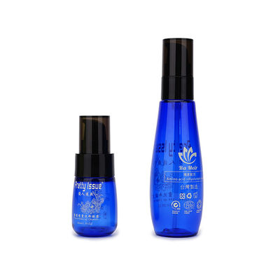 cuidados com a pele azuis e beleza do recipiente do ANIMAL DE ESTIMAÇÃO de 30ml 120ml que empacotam a garrafa plástica da loção