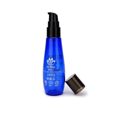 cuidados com a pele azuis e beleza do recipiente do ANIMAL DE ESTIMAÇÃO de 30ml 120ml que empacotam a garrafa plástica da loção