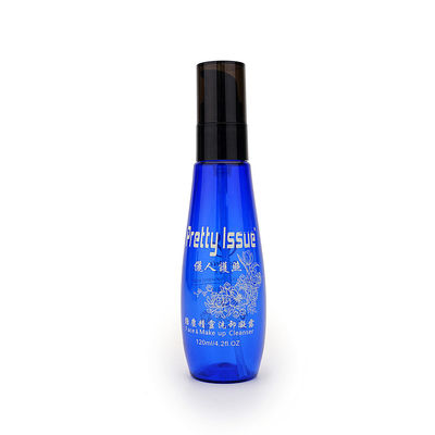 Cor azul plástica vazia reciclável da garrafa 30ml 120ml da bomba de Skincare