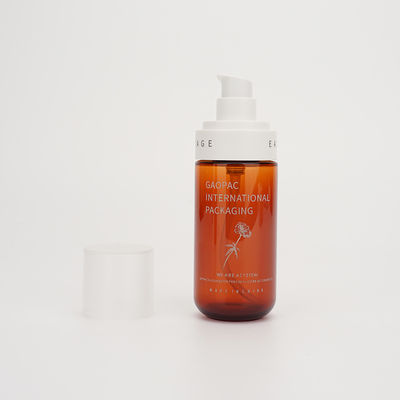 empacotamento de Amber Lotion Bottles Plastic Cosmetic da bomba de 80ml 100ml