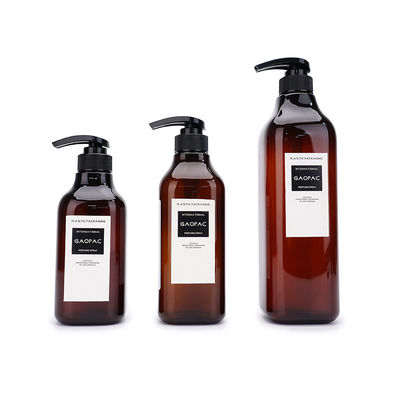 Garrafas plásticas vazias do champô de Amber Skin Care Packaging 500ml 600ml 1000ml do ANIMAL DE ESTIMAÇÃO