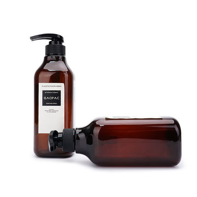Garrafas plásticas vazias do champô de Amber Skin Care Packaging 500ml 600ml 1000ml do ANIMAL DE ESTIMAÇÃO