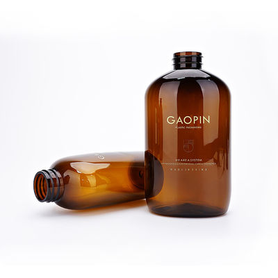 Garrafas plásticas de empacotamento ambarinas do champô do gel do chuveiro da garrafa 340ml 520ml do ANIMAL DE ESTIMAÇÃO