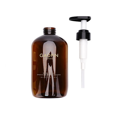 Garrafas plásticas de empacotamento ambarinas do champô do gel do chuveiro da garrafa 340ml 520ml do ANIMAL DE ESTIMAÇÃO