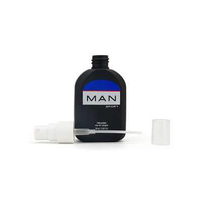 O HDPE vazio Matte Black Plastic Cosmetic Spray engarrafa a impressão da tela