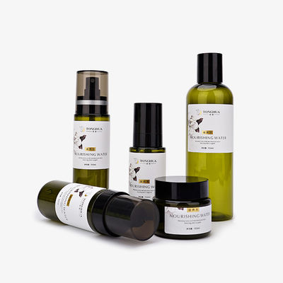 Garrafas plásticas cosméticas 30ml 80ml 100ml 120ml 300ml do soro da marca própria