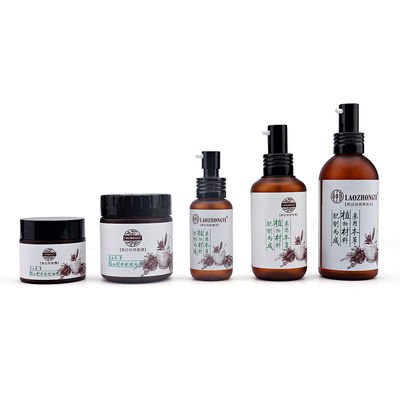 Garrafas plásticas cosméticas 150ml 100ml Amber Pet Bottle do ODM do OEM