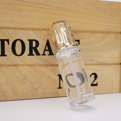 Garrafa dourada 60ml da bomba da transparência alta plástica cosmética da garrafa da loção do ANIMAL DE ESTIMAÇÃO