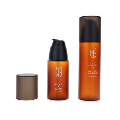 Empacotamento geado de Amber Pet Plastic Bottles 30ml 100ml 120ml Skincare