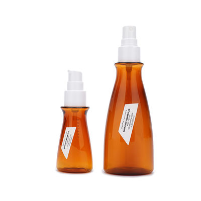Garrafa plástica luxuosa 170ml reciclável da loção de Brown para Skincare pessoal