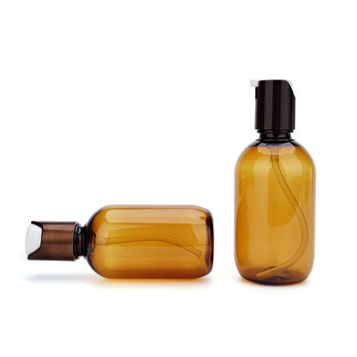 garrafa plástica Amber Color Screen Printing da loção de 30ml 60ml 130ml