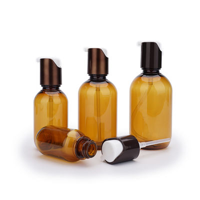 garrafa plástica Amber Color Screen Printing da loção de 30ml 60ml 130ml