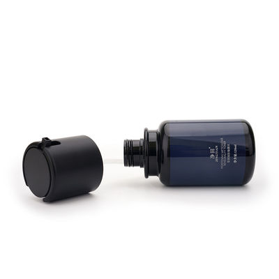 Bomba de imprensa azul garrafas plásticas 120ml Logo Customized da loção de 4 onças