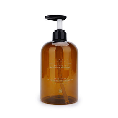 Garrafa vazia da lavagem plástica da mão de Amber Pump Bottles 400ML 760ML