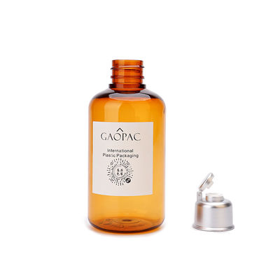 180ml Amber Plastic Shampoo Bottles/garrafa de tonalizador cosmética com Flip Cap