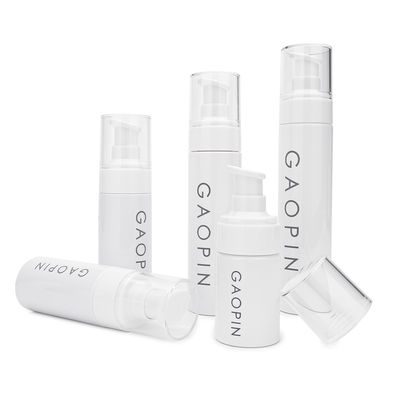 garrafa branca da loção do plástico do pulverizador da bomba da loção do ANIMAL DE ESTIMAÇÃO de 30ml 50ml 60ml 80ml 100ml
