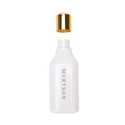 O escapamento plástico branco vazio das garrafas do champô impermeabiliza 200ml 300ml com tampão do disco