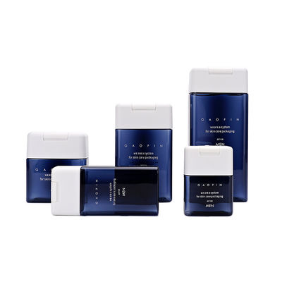 Garrafas plásticas 100ml 50ml 150ml 250ml 370ml do champô do quadrado de PETG para a lavagem do corpo