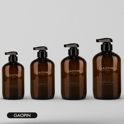 10.14oz 13.52oz em volta das garrafas plásticas lisas Brown Eco do champô amigável
