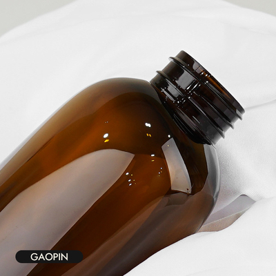 10.14oz 13.52oz em volta das garrafas plásticas lisas Brown Eco do champô amigável