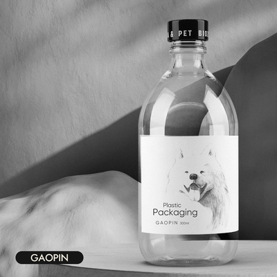 largura vazia plástica do condicionador 66.46mm da medicina da garrafa do colutório 300ml