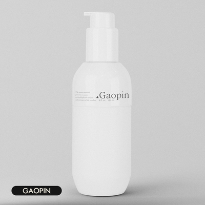 o champô 6.087oz plástico engarrafa o carimbo quente da luva de alumínio